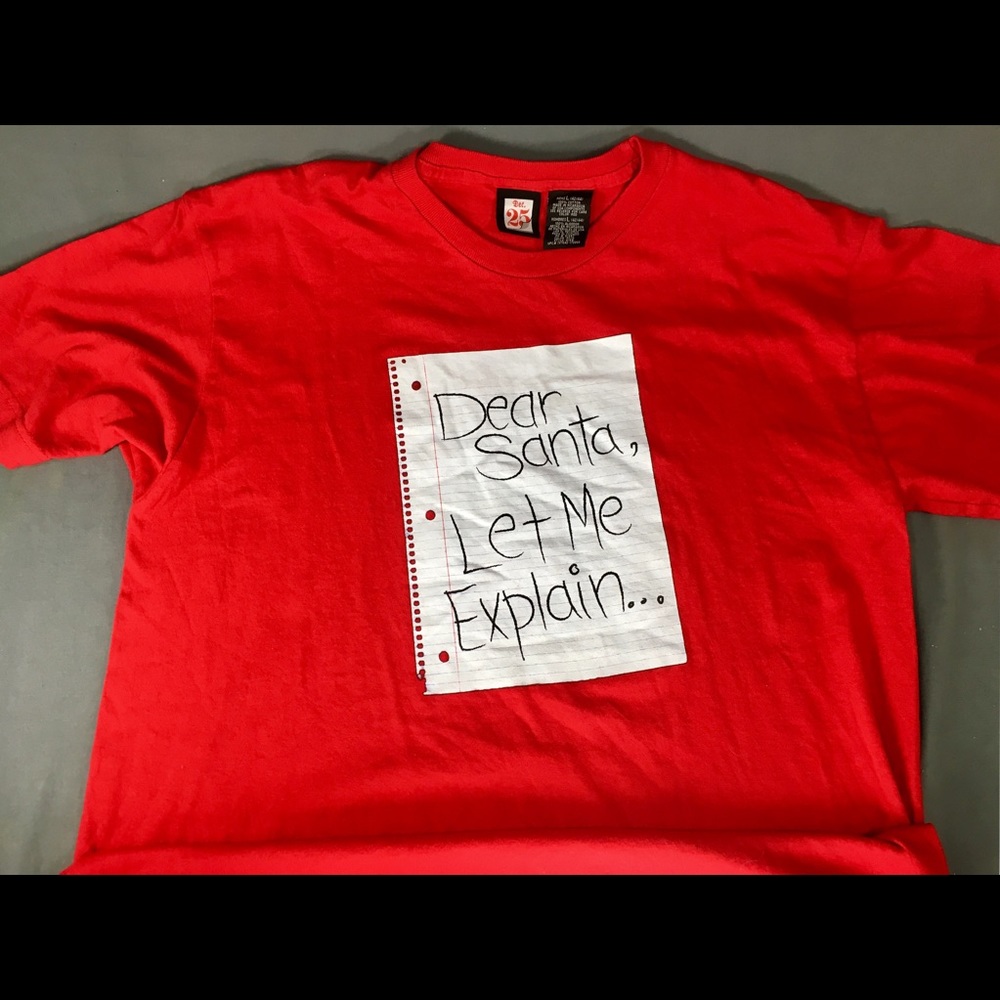 Christmas Wide Rule Letter to Santa  T-Shirt